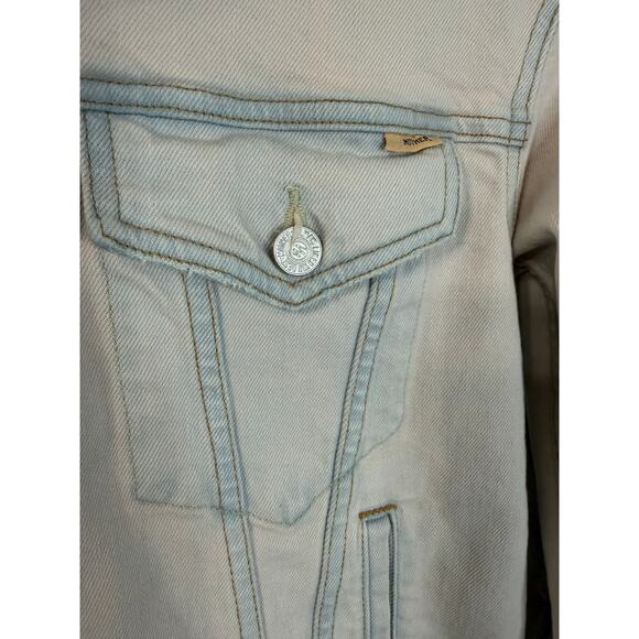 Mother Dut Dunked in Trouble The cut Drifter Jean Jacket Distressed Sz XS - Picture 5 of 10